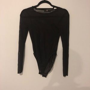 MissGuided Mesh Black Bodysuit